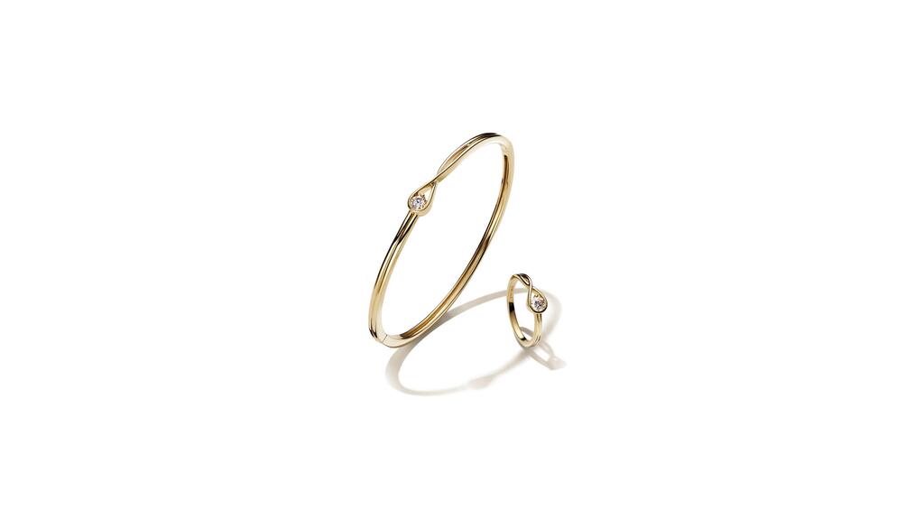 Two pieces in “Pandora Brilliance,” the popular jewelry brand’s new collection of lab-grown diamond jewelry. The line launched in the United States in August following a test in the U.K. 20220921_Pandora Brilliance.jpg